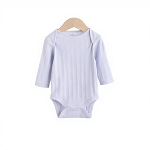 Vêtements Annamar, Combinaison bébé unisexe en coton de bambou 100% tricoté, imprimé personnalisé, manches longues, fermeture à boutons pression, écologique - Product Image 1