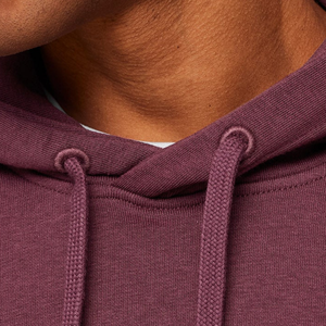 Sweat-shirt à capuche bordeaux surdimensionné pour homme, en molleton épais, coupe décontractée, style streetwear. - Product Image 5