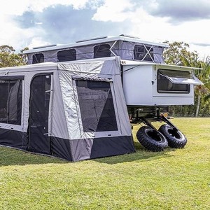 Luxury Modern Steel Motorhome Camper <b>Trailer</b> with Kitchen Bathroom Sleeping Space and Portable Living Unit - Product Image 1