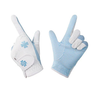 Guantes de Golf Blancos y Rosas de Alta Calidad para Hombre, 1 Pieza, Cuero Genuino Cabretta, Mano Izquierda, Transpirables, Antideslizantes, Personalizables, OEM - Product Image 4