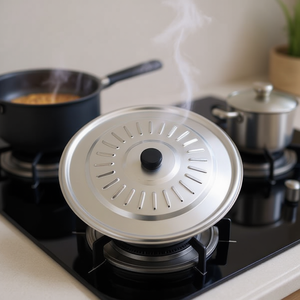 Couvercle de casserole en acier inoxydable de 32 cm pour poêles, accessoire de cuisine durable et élégant - Product Image 2