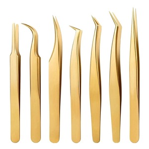 1 ud. Pinzas ESD de punta recta de precisión BAFA SURGICAL INSTRUMENTS BSI-ET-364 de acero inoxidable dorado, duraderas y modernas para injerto - Product Image 1