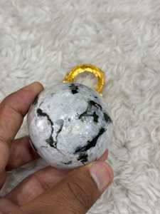 Natural rainbow moonstone <b>crystal</b> <b>sphere</b> with enchanting color flashes pearly sheen rounded polish and distinctive mineral - Product Image 1
