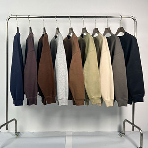 Logo personnalisé 350GSM sweats couleur unie vierge polaire coton polyester sweats surdimensionnés hommes sweats à capuche/sweats à capuche hommes - Product Image 1