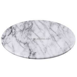 Natural White Marble 12" Round Pot Holder - Product Image 1