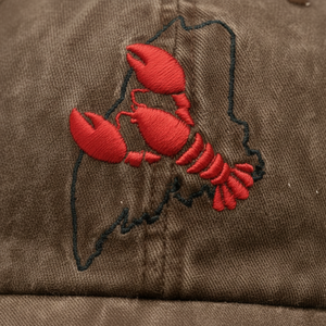 Gorra de Béisbol Casual de Algodón con Bordado de Langosta y Contorno del Estado de Maine, Estilo Vintage Lavado, Gorra Tipo Dad, OEM, Gorra Personalizada - Product Image 2