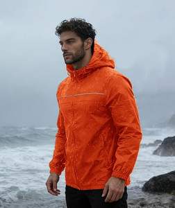 Veste coupe-vent longue d'hiver pour homme, style vintage, légère, imperméable, à col montant, pour l'extérieur, vente en gros - Product Image 4