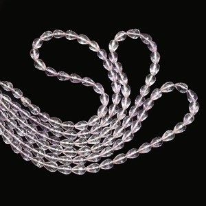 Perles de Briolette facettées en forme de goutte d'eau en améthyste rose naturelle AAA+ 5x8mm-7x10mm, pierres semi-précieuses pour bijoux - Product Image 3