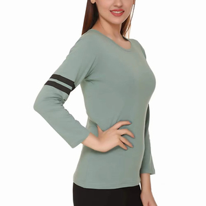 Nouvelle arrivée, t-shirt pour femme à manches longues, matière respirante, best-seller, t-shirt décontracté oversize pour femme, vêtements de sport - Product Image 3
