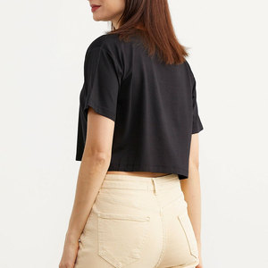 New Design Stylish Breathable High Quality Best Service Soft Comfortable Slim Fit <b>Top</b> Seller Street Wear Printed Women <b>Crop</b> <b>Tops</b> - Product Image 2