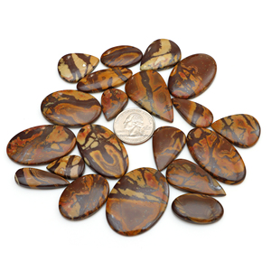 Cabujón de Jaspe Natural Australiano, Corte Ovalado Cojín, Color Marrón, Gema Suelta, Suministros al por Mayor para Fabricación de Joyas - Product Image 4