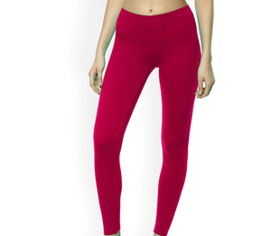 Leggings de sport pour femmes, taille haute, rouge, extensibles, respirants, pour fitness, yoga, course à pied, entraînement en salle de sport - Product Image 1