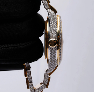 Reloj mecánico de titanio con diamantes cultivados en laboratorio, estilo hip hop, con moissanita VVS, automático, para hombres con estilo. - Product Image 5