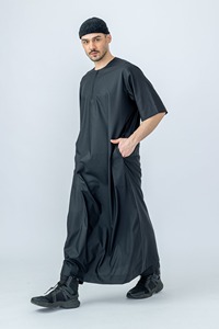 <b>Men</b> Juba Comfortable Islamic Traditional Clothing Long Muslim Robe Modest Loose Fit Breathable Material - Product Image 2