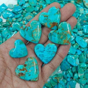 Cabochons en turquoise naturelle de Mohave, pierres précieuses turquoise pour la création de bijoux - Product Image 3