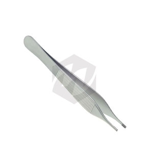 Pinces à tissus chirurgicales de laboratoire dentaire en acier inoxydable de qualité supérieure MERICON INSTRUMENTS MI-Adson 4 3/4 pouces, préhension latérale 7x7 - Product Image 3