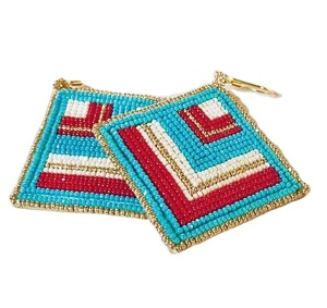 Traditional Style Embroidery <b>Earrings</b> with Beading Seed Bead <b>Tassels</b> <b>Earrings</b> for Women by MD HANDICRAFTS - Product Image 1