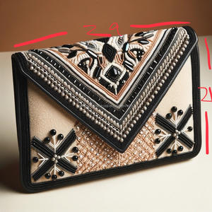 กระเป๋าใส่ตอนเย็นประดับด้วยลูกปัด กระเป๋าคลัทช์โมเสคประดับด้วยลูกปัด กระเป๋าโท้ตลูกปัดสุดทันสมัย - Product Image 2