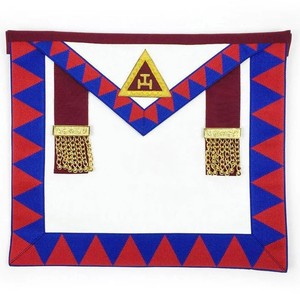 Insigne de poitrine Royal Arch anglais en acier inoxydable plaqué or, motif carré, de luxe, à coudre, style classique - Product Image 4