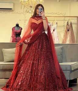 Indian Ethnic Designer Partywear Lehenga Choli for Wedding <b>Party</b> and Festive Functions for Women Trendy Fancy Outfit for <b>Party</b> - Product Image 6