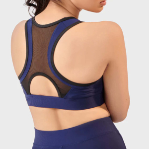 Spandex/Polyester Women's High Support Four-Way <b>Stretch</b> Eco-Friendly Sports <b>Bra</b> Fashionable OEM Active Wear Seamless Fitness <b>Bra</b> - Product Image 4