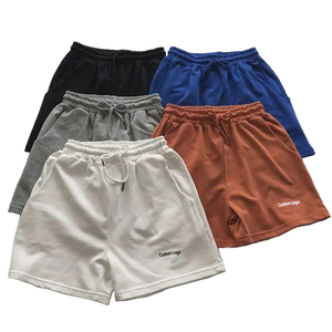 Men's French Terry <b>Shorts</b> Custom Logo Cotton <b>Sweat</b> <b>Shorts</b> Adjustable Mid Waist Drawstring Closure Eco-Friendly Breathable - Product Image 3