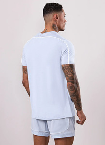 Ensemble t-shirt et short pour homme, style décontracté et sport, avec logo personnalisé, tissu respirant, 2 pièces, ensemble été, vêtements de sport pour homme - Product Image 2