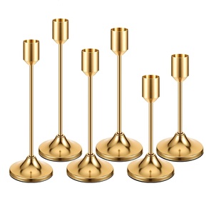 Portavelas de metal blanco de gran calidad, de lujo, para decoración del hogar, bodas, sala de estar, portavelas antiguo para decoración. - Product Image 6