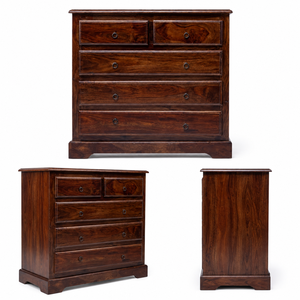 Solid Mango Wood 6 Drawer Chest of Drawers Rustic Wooden Living Room Dresser Storage Cabinet Eco-Friendly Handmade Space Saving - Product Image 5