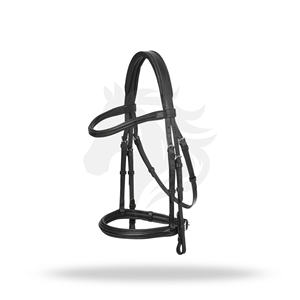 Bridon d'équitation anglais ARIKA CAVESSON, taille complète, pour l'entraînement des chevaux - Product Image 1