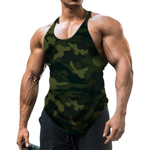 Camisetas sin mangas de cuello alto para hombre, 100% algodón no tejido, corte formal, longitud regular, estilo vintage lavado, con estampado de leopardo en la parte delantera - Product Image 2