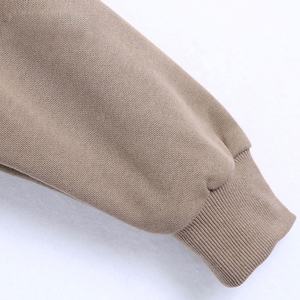 Women's High Street Cropped Sweatshirts Fashion O-neck Solid Pullover Ladies Chic Log Sleeve Blouses Cotton Crop Tops Shirts - Product Image 4