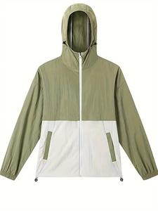 Veste de pluie imperméable à logo personnalisé, respirante, légère, coupe-vent en nylon à séchage rapide, veste d'extérieur pour hommes - Product Image 3