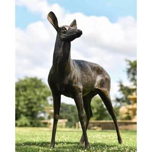 Estatua de Reno Hembra de Tamaño Real al por Mayor, Escultura de Cierva de Bronce Artesanal, Suministros para Eventos - Product Image 1