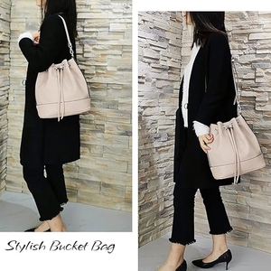 Sac fourre-tout en cuir véritable 2026 pour femme, sac à bandoulière vintage en cuir de vachette, sac seau personnalisé en cuir souple pour le shopping - Product Image 6