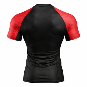 Comfortable Custom Size Hot Selling <b>Men's</b> Rash Guard Short <b>Compression</b> Breathable Anti-Bacterial UPF50+ High Quality Fitness - Product Image 6