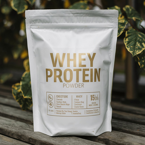 Polvo impreso personalizado Stand up bolsa Suplemento 1kg lámina mate cremallera Fitness suplementos creatina Mylar bolsa con ventana - Product Image 3