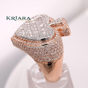 Anillo Unisex de Plata 925 con Diamante Tallado en Corazón, Joyería de Lujo para Compromiso con Diamante Cultivado en Laboratorio - Product Image 2