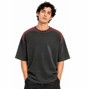 T-shirt Oversize pour Homme 100 % Coton Coupe Ample Col Rond Manches Courtes Décontracté Quotidien Streetwear - Product Image 1
