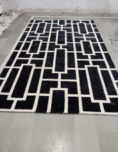 Alfombras de lana hechas a mano con diseño de flores multicolor, tamaño y color personalizables para uso en el hogar, oficina o sala de estar. - Product Image 4