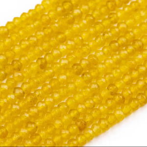 Perles de jade jaune, pierres précieuses, brin complet, facettées, rondelles, perles en vrac, vente en gros, fournitures pour la fabrication de bijoux - Product Image 1