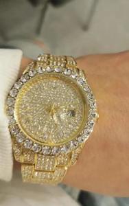 Montre en diamant moissanite de style japonais au design unique, montre à quartz durable pour un usage quotidien, disponible au prix d'usine - Product Image 2