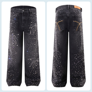 Pantalones Vaqueros de Pierna Recta Holgados para Hombre, Estilo Urbano Vintage, Pantalones de Mezclilla Casuales, Tendencia de Moda, Pierna Ancha, Suministro al por Mayor, Calidad Premium - Product Image 3