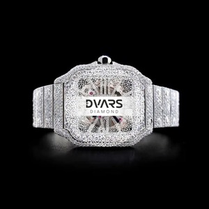 Reloj de Pulsera para Hombre Legacy Moissanite Iced Diamond de Lujo, Acero Inoxidable, Cuarzo ETA, Edición Limitada, Correa de 20 mm, Cristal Revestido - Product Image 1
