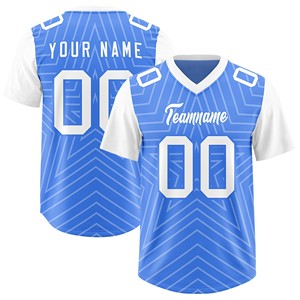 Camiseta de Fútbol Americano, Mezcla de Spandex, Impresión Digital, Logotipo Personalizado, Fabricante, Ropa Deportiva Transpirable, Cuello en V para Hombre - Product Image 3