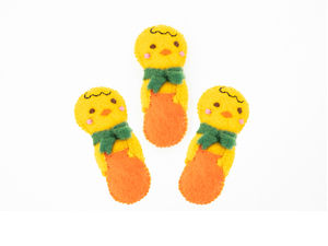 ตุ๊กตาลูกเจี๊ยบอีสเตอร์ทำมือจากผ้าสักหลาดและไหมพรมเย็บติดกัน - ของเล่นเสริมพัฒนาการสำหรับเด็ก ของขวัญตกแต่งวันอีสเตอร์ - Product Image 3