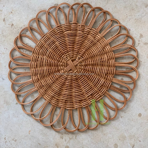 Hot Trending Rattan Charger <b>Plates</b> Boho Rattan Placemat OEM Hot Sale Placemat Wicker Charger <b>Plate</b> From Vietnam - Product Image 2