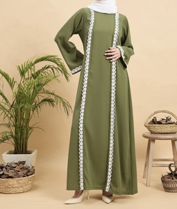 Nueva Abaya Tradicional Islámica Negra para Mujer, Estilo Saudí, Primavera 2026, Dubai, Poliéster Transpirable, Largo hasta el Tobillo, Musulmana - Product Image 1