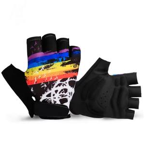 Gants de course d'été imperméables anti-UV demi-doigts en cuir pour hommes et femmes, pour le cyclisme et les sports de plein air, vente en gros - Product Image 5