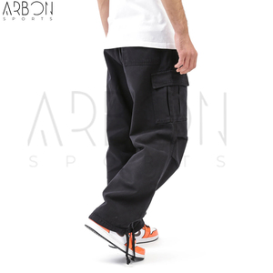 Meilleur fournisseur, vente chaude, pantalon cargo en coton léger, confortable, style unique, couleur noire, très vendu, disponible en différents designs - Product Image 3